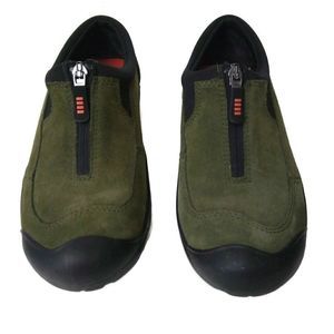 LAND'S END Green Suede Mocs Loafers Shoes 4M B8